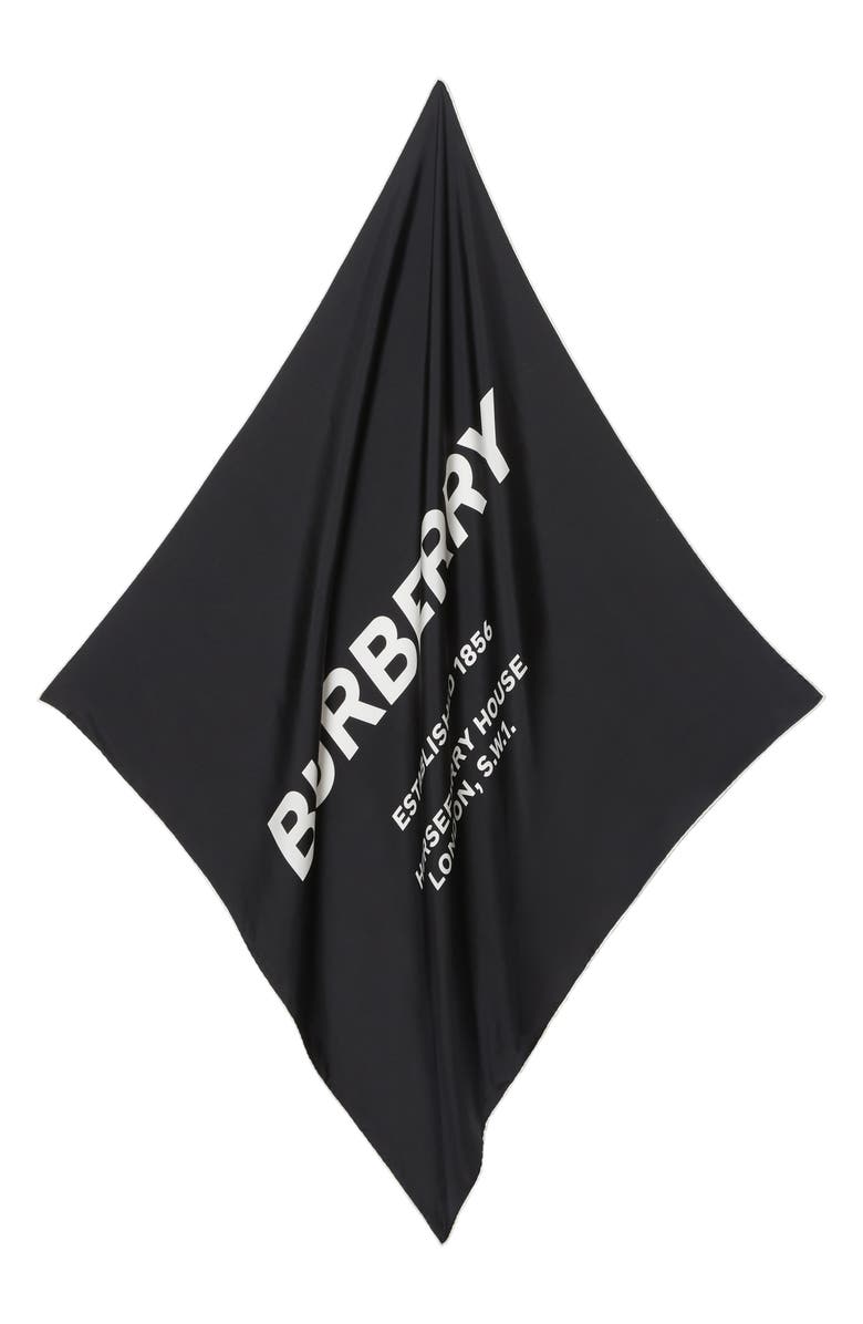 Burberry Horseferry Print Square Silk Scarf, Alternate, color, 