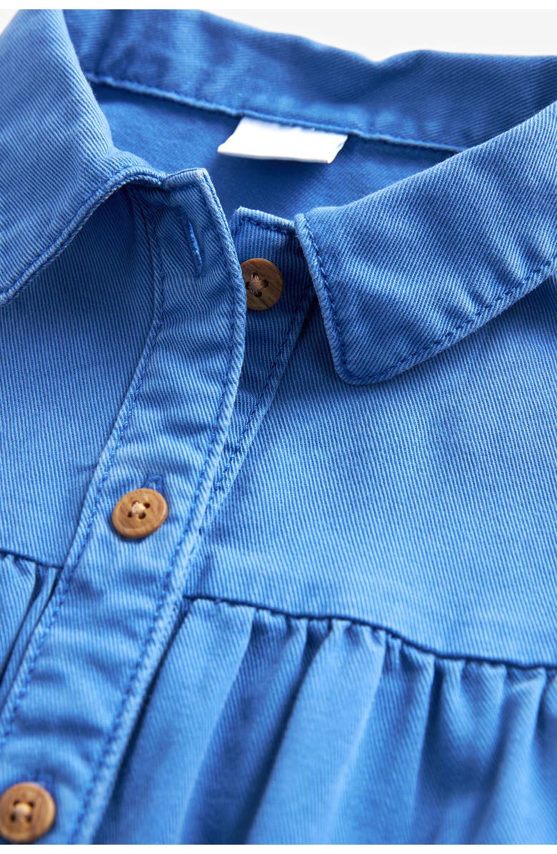 NEXT Kids' Appliqué Cotton Shirtdress, Alternate, color, Blue