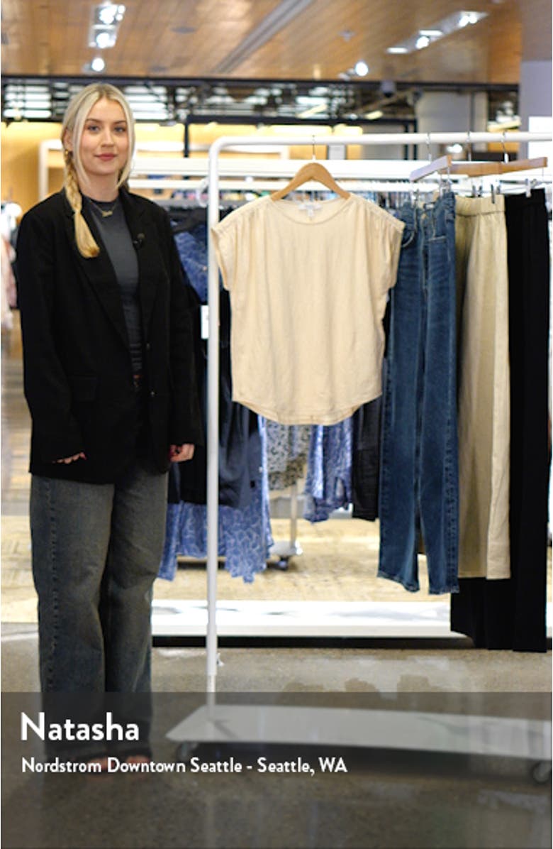 Cinched Shoulder Linen Top, sales video thumbnail