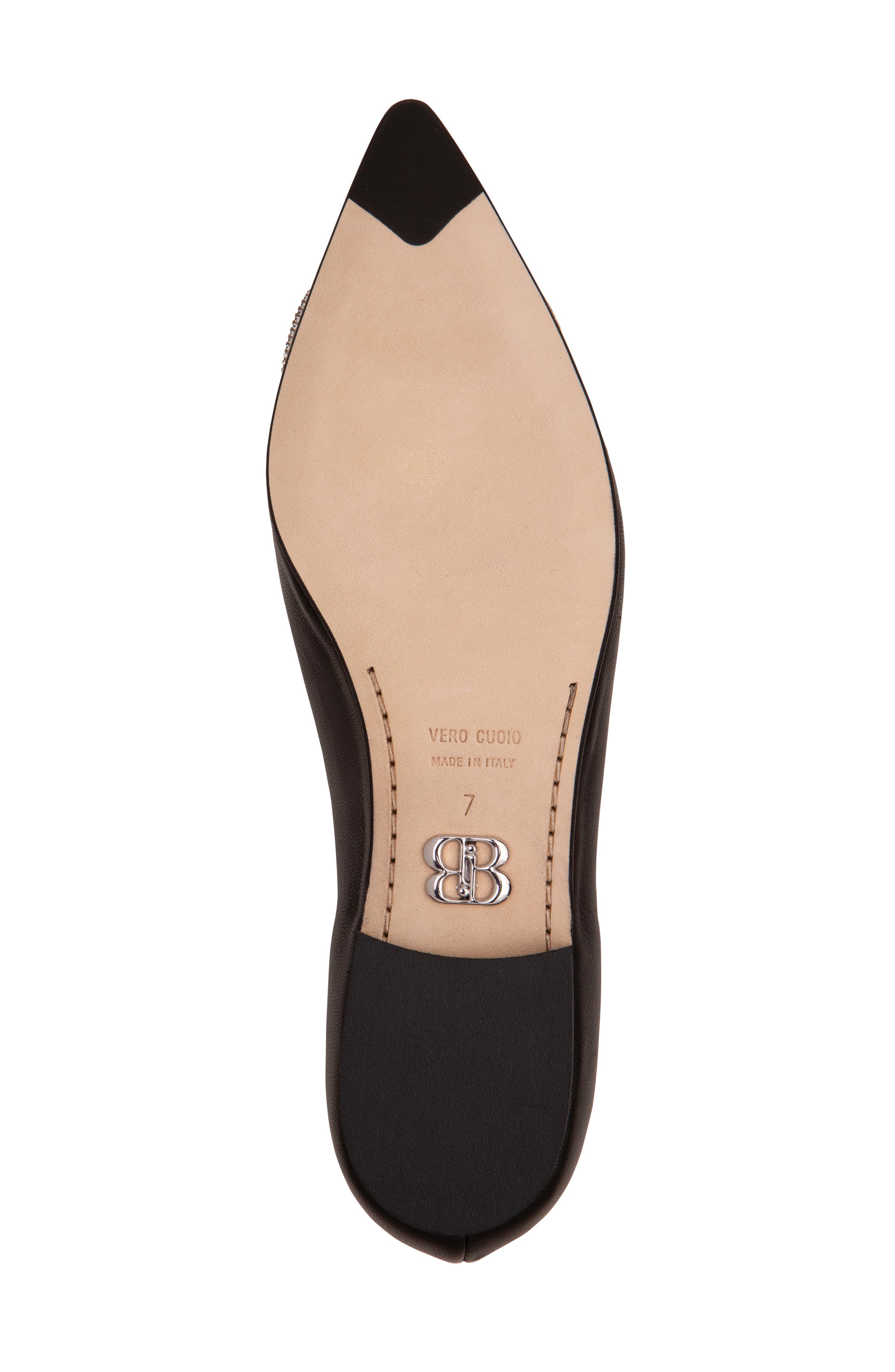 Bonnie Pointed Toe Ballet Flat, Alternate, color, BLACK