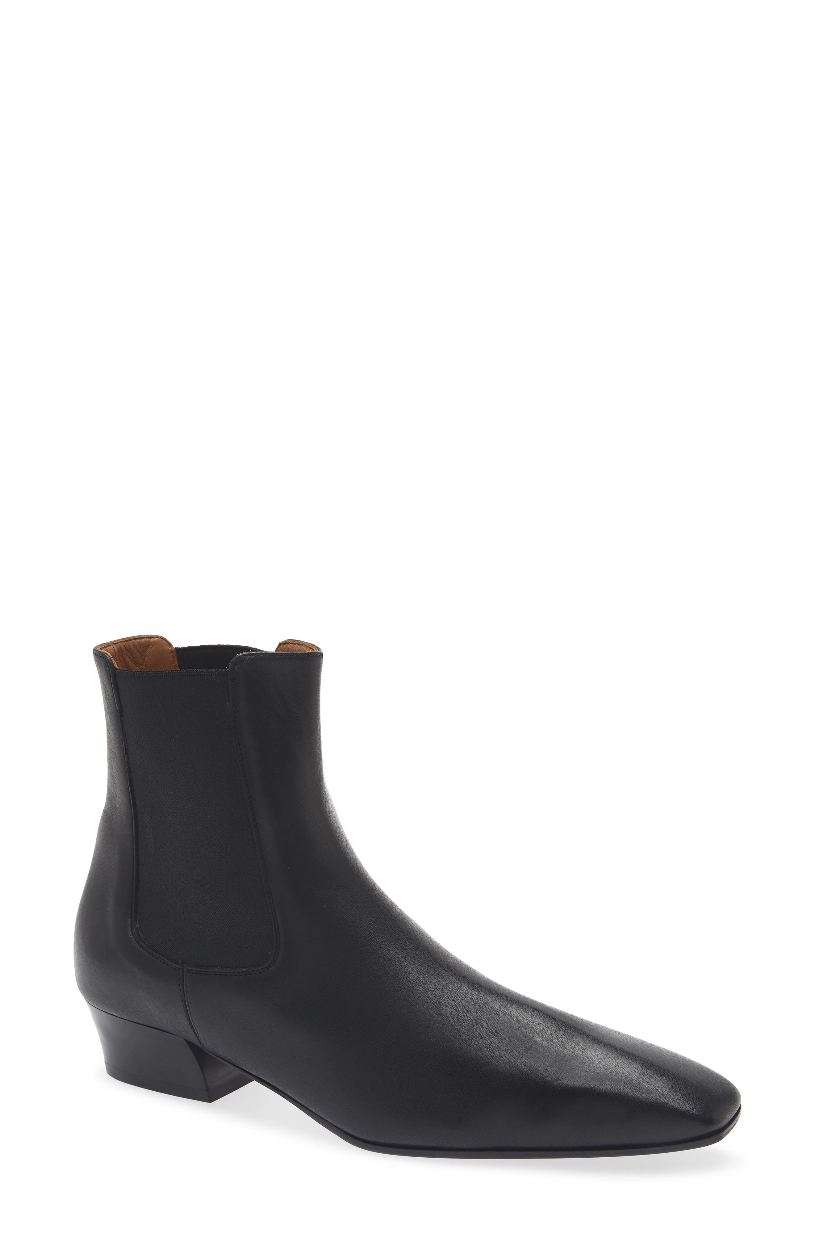 Nemoli Leather Chelsea Boot, Main, color, BLACK CALF