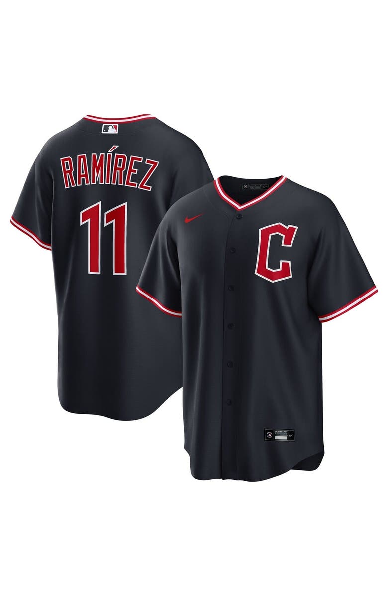 Nike Men's Nike José Ramírez Navy Cleveland Guardians Alternate 2.0 Replica Jersey, Main, color, 