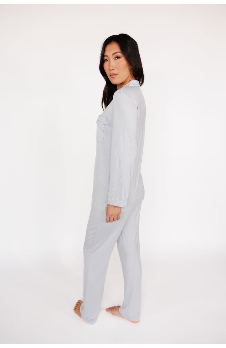 In My Sundays Long Sleeve & Pant Pajama Set, Alternate, color, Powder Blue