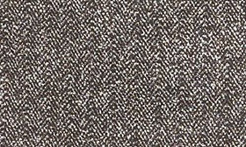 Halogenr Halogen(r) Mixed Media Short Sleeve Fitted Dress In Black- White Chevron Pattern