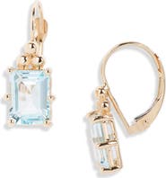 Anzie Cléo Carré Blue Topaz Drop Earrings