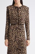 Toccin Indira Crop Wool Jacquard Cardigan