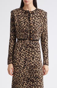 Toccin Indira Crop Wool Jacquard Cardigan