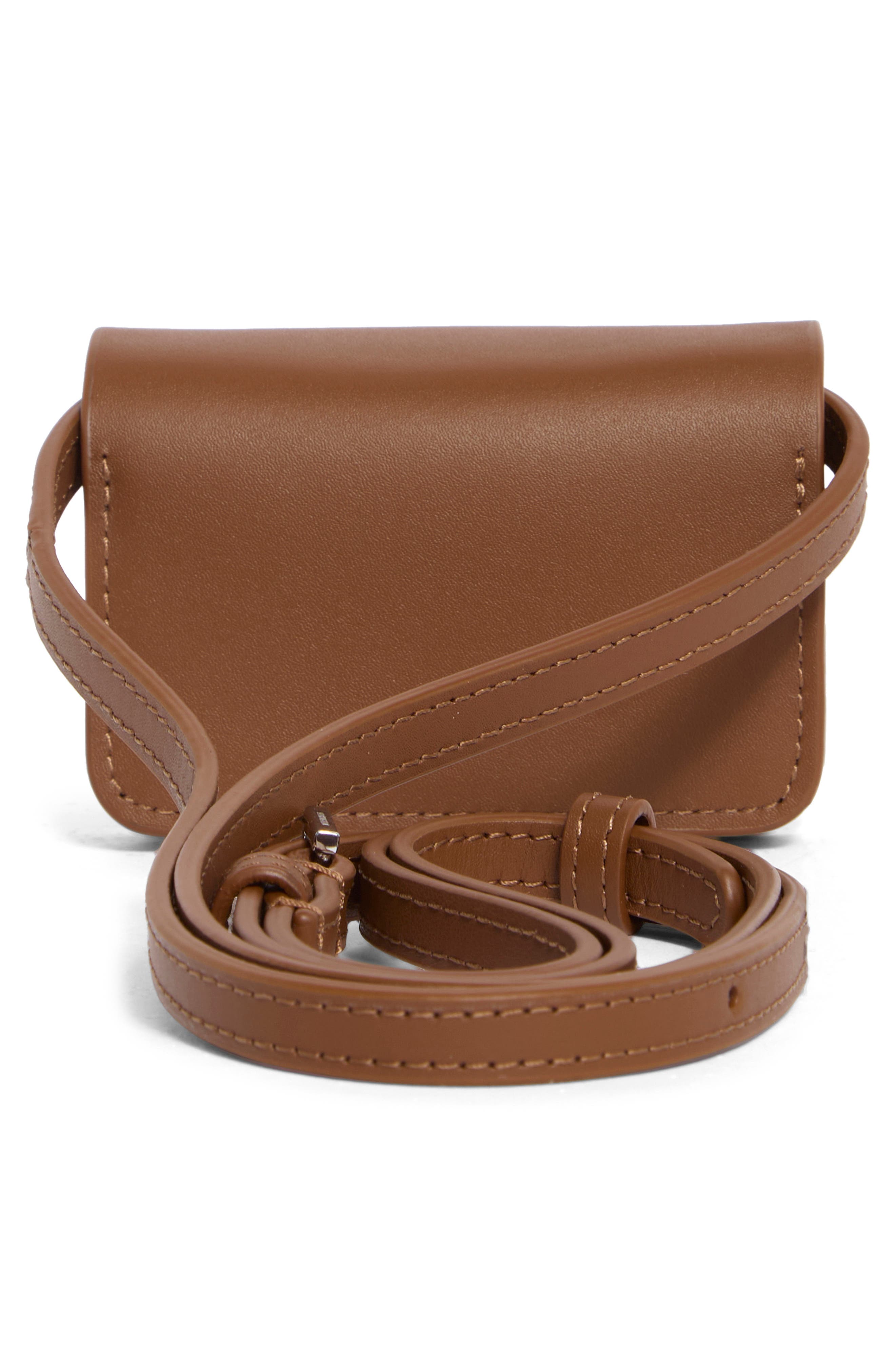 Honore Leather Crossbody Bag, Alternate, color, SEPIA BROWN