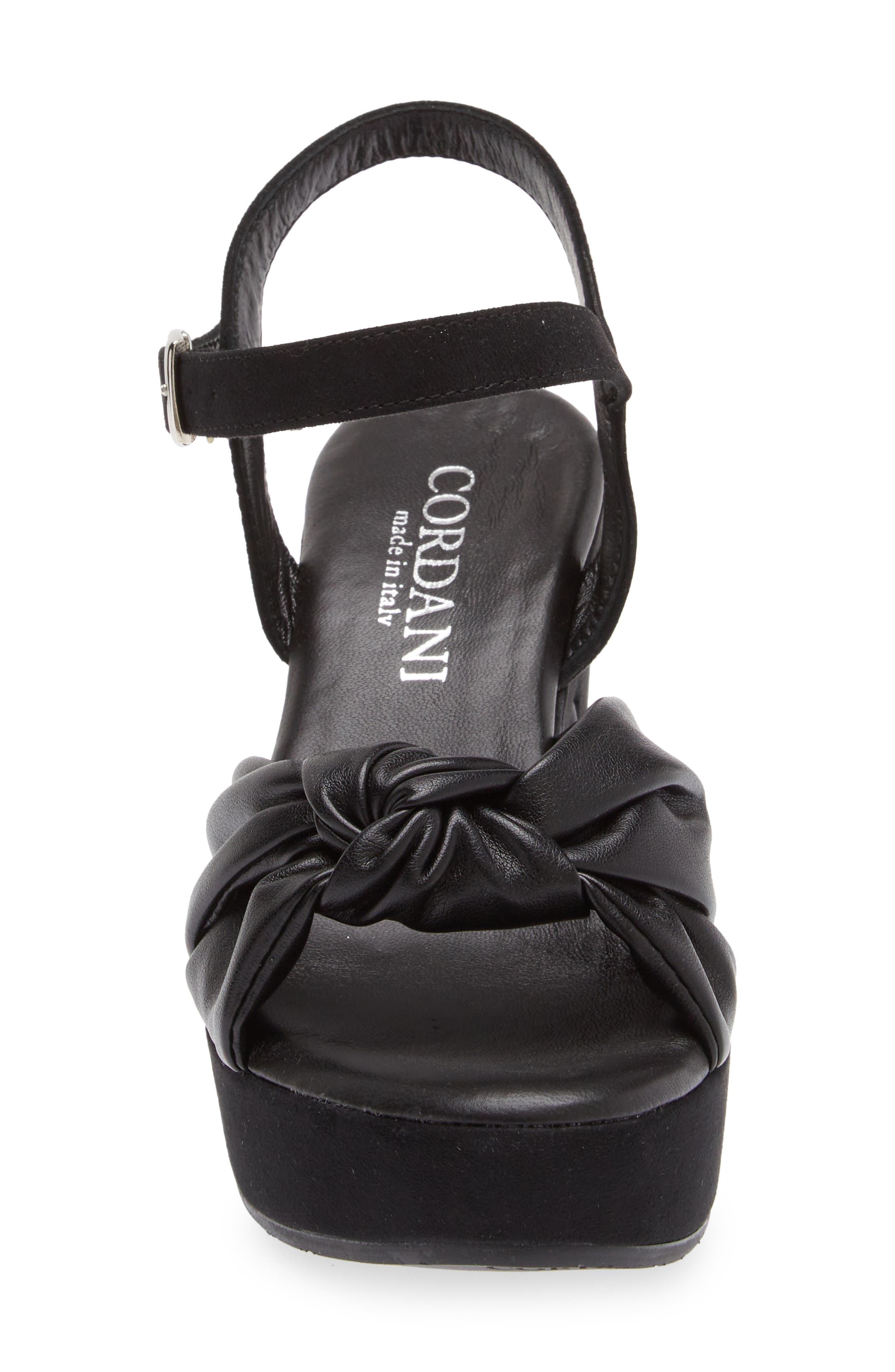 Cordani Lola Knotted Platform Sandal, Alternate, color, Black