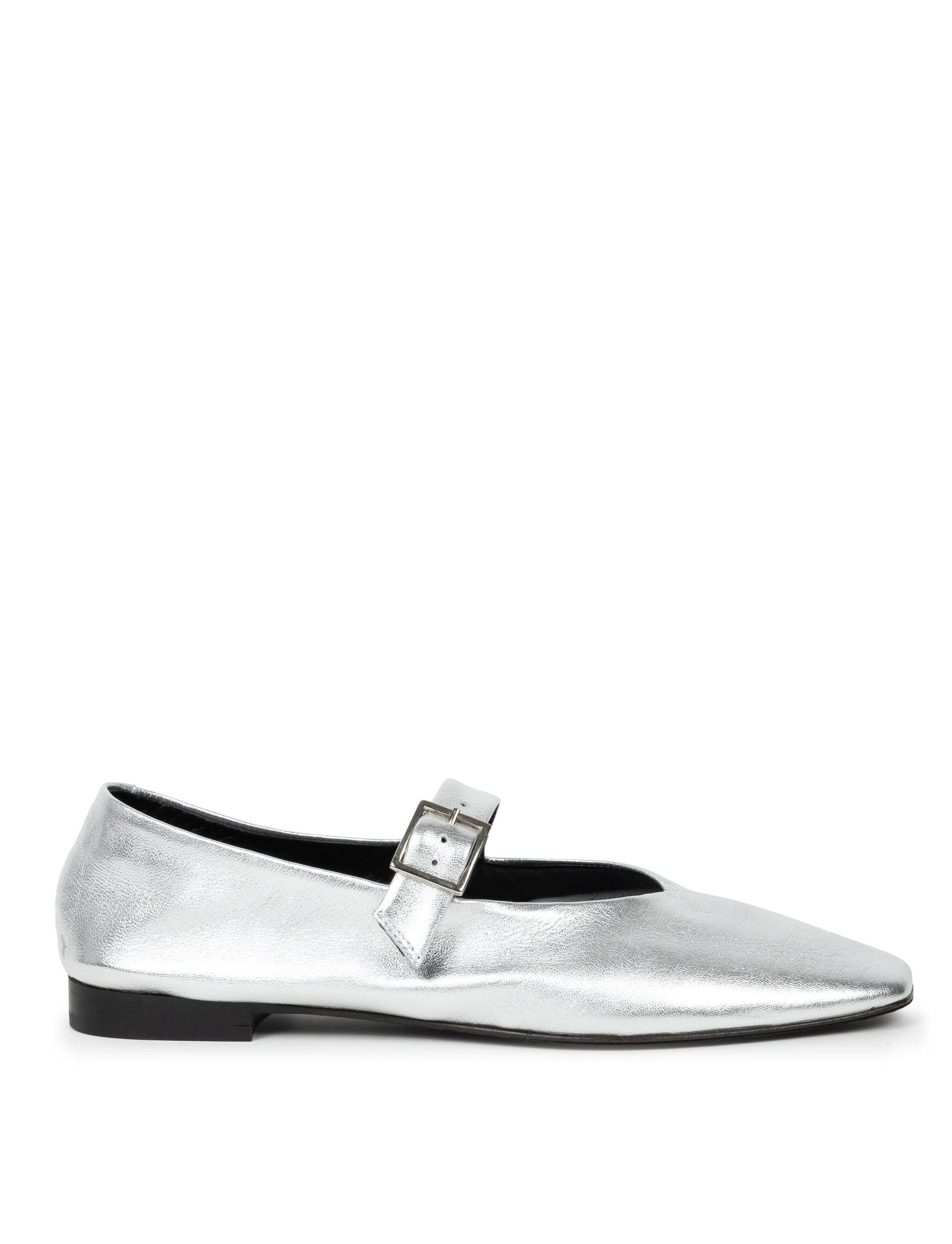 Ouna Ballet Flats, Main, color, Silver