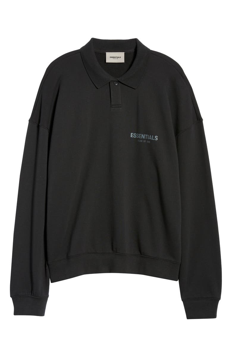 Fear of God Essentials Cotton Jersey Long Sleeve Polo, Alternate, color, 