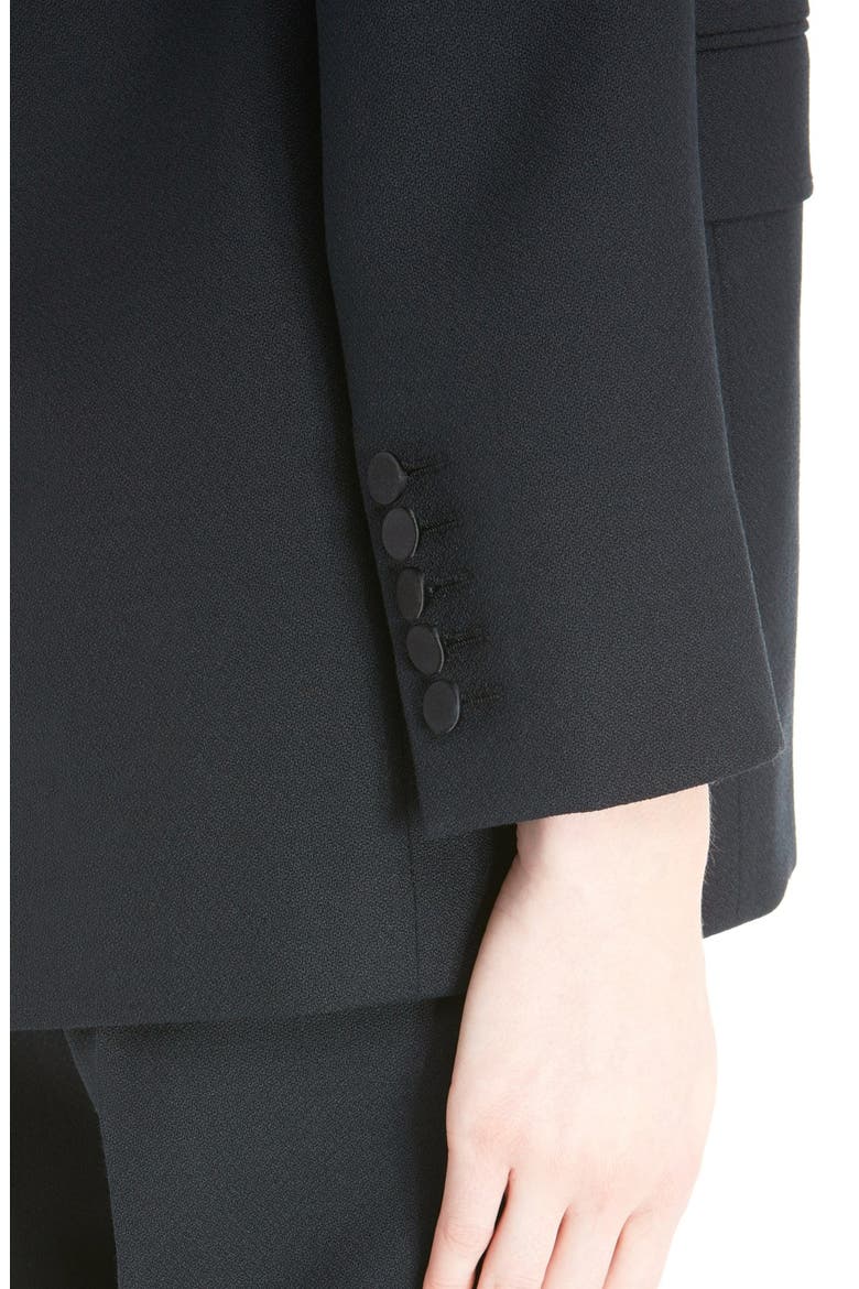 One-Button Tuxedo Jacket, Alternate, color, BLACK