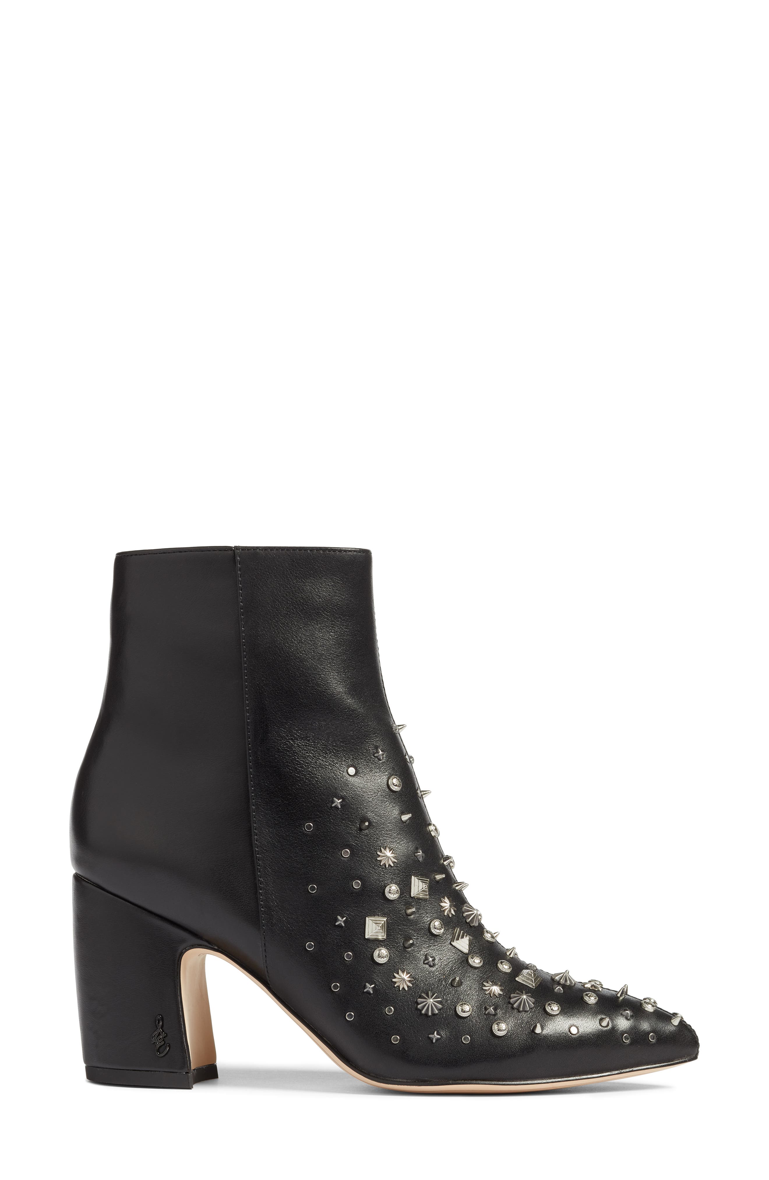Hal Studded Bootie, Alternate, color, BLACK LEATHER