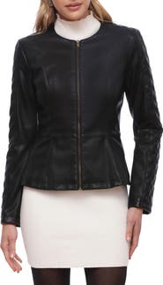 Bagatelle Zip-Up Faux Leather Jacket