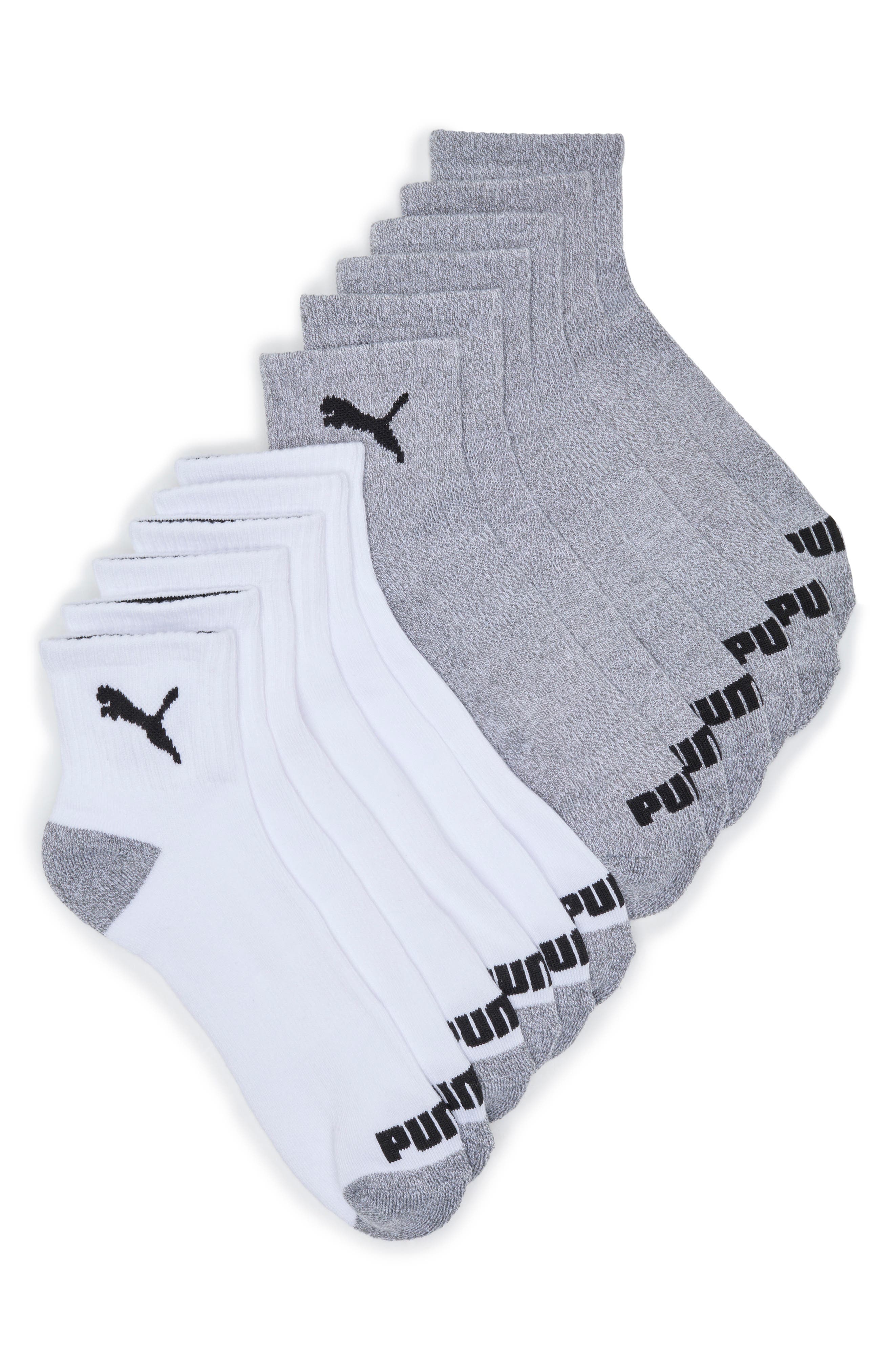 PUMA 6-Pack Terry Quarter Length Socks