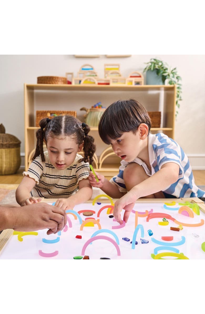 Kaplan Early Learning Company Translucent Arch Tiles - 90 Pieces, Alternate, color, Multicolored