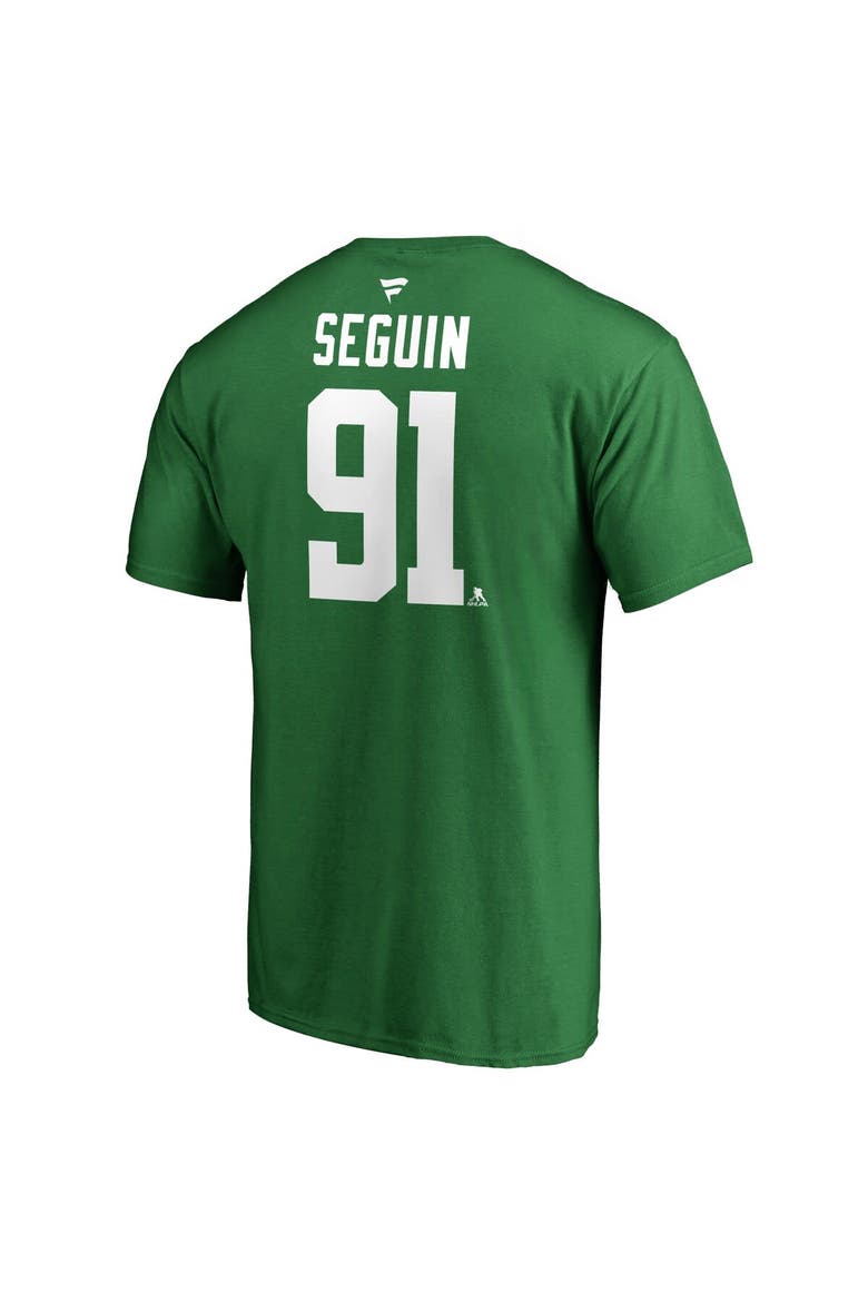 Men's Fanatics Branded Tyler Seguin Kelly Green Dallas Stars Team Authentic Stack Name & Number T-Shirt, Alternate, color, Kelly Green