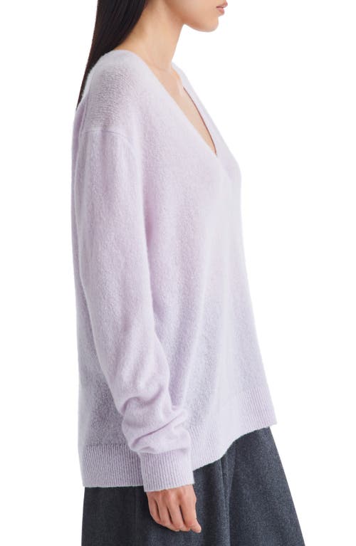 Twp Cashmere Blend V-neck Sweater In Lilac Tint