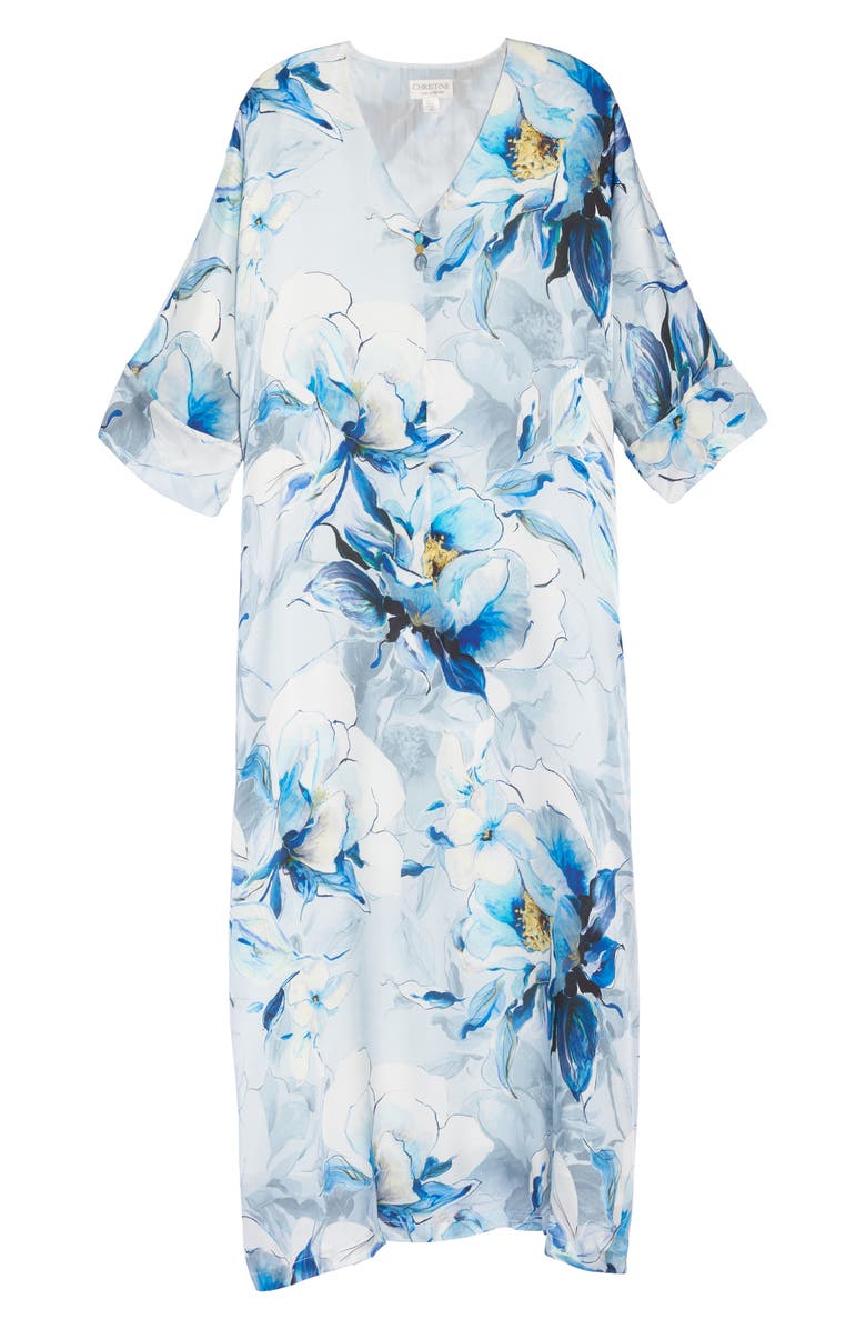 Christine Lingerie Silk Caftan, Alternate, color, 