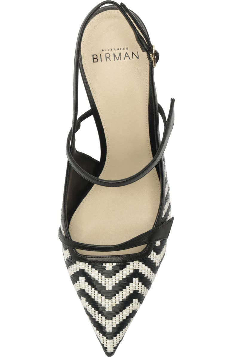 Alexandre Birman Tita Raffia Slingback Pump, Alternate, color, Black