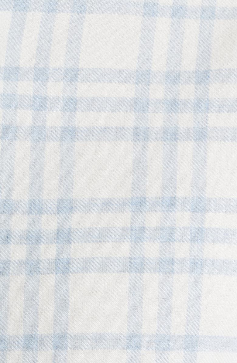 Emanuel Berg Modern Fit Plaid Cotton Flannel Dress Shirt, Alternate, color, Blue