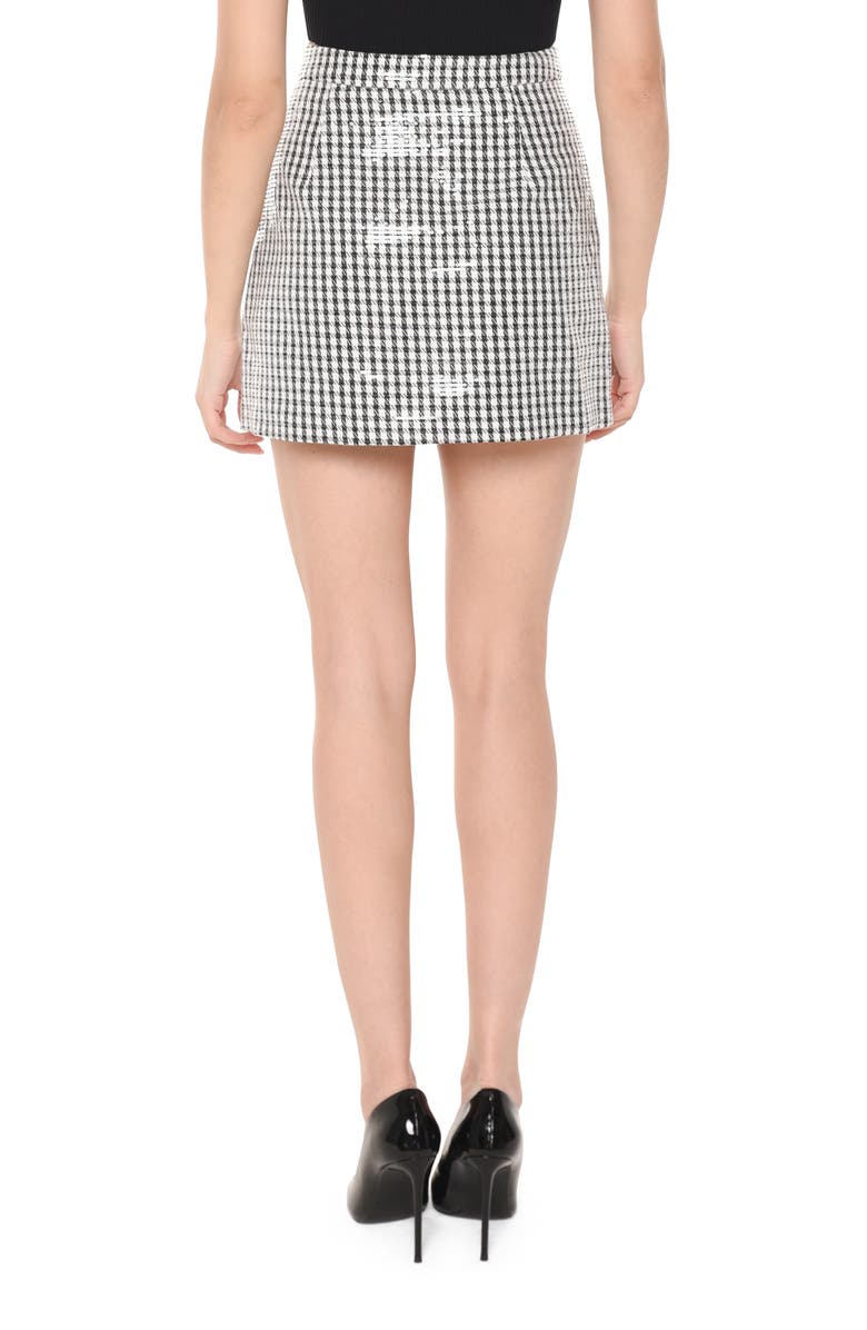 WAYF Houndstooth Tweed Skirt, Alternate, color, 
