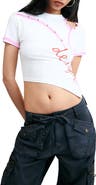 Desigual Cutout Logo Graphic T-Shirt