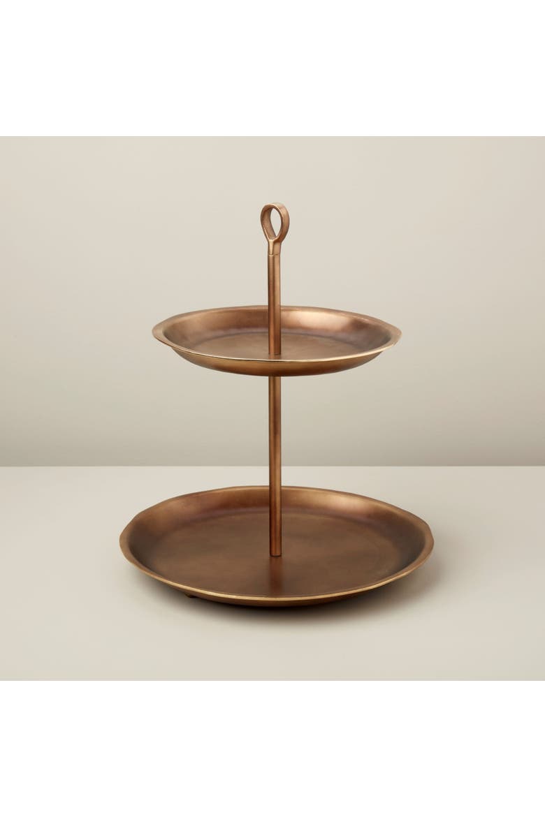 Galina Tiered Platter, Alternate, color, Aged Bronze