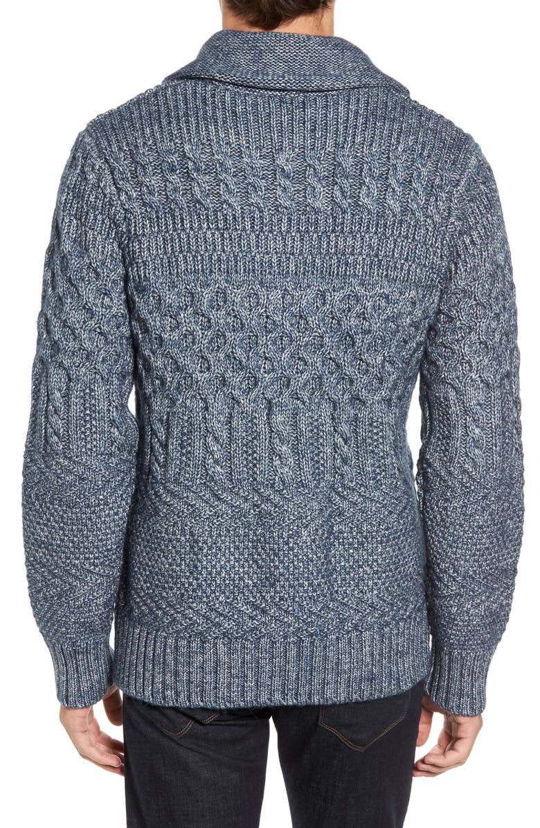 Schott NYC Cable Knit Cardigan, Alternate, color, 