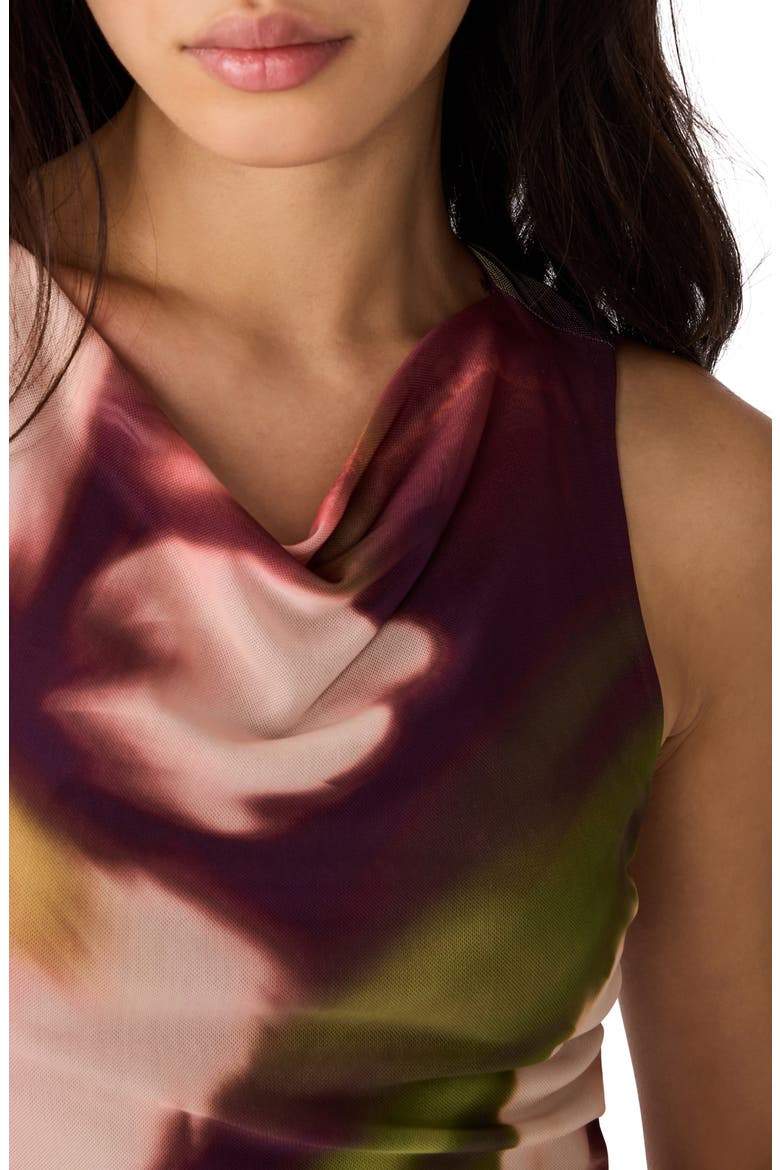 Rylen Floral Cowl Neck Maxi Dress, Alternate, color, BLURRY FLORAL