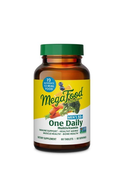 One Daily Multivitamin for Men 55+ with Methylated B12, Healthy Aging, Vegetarian, 60 Tablets