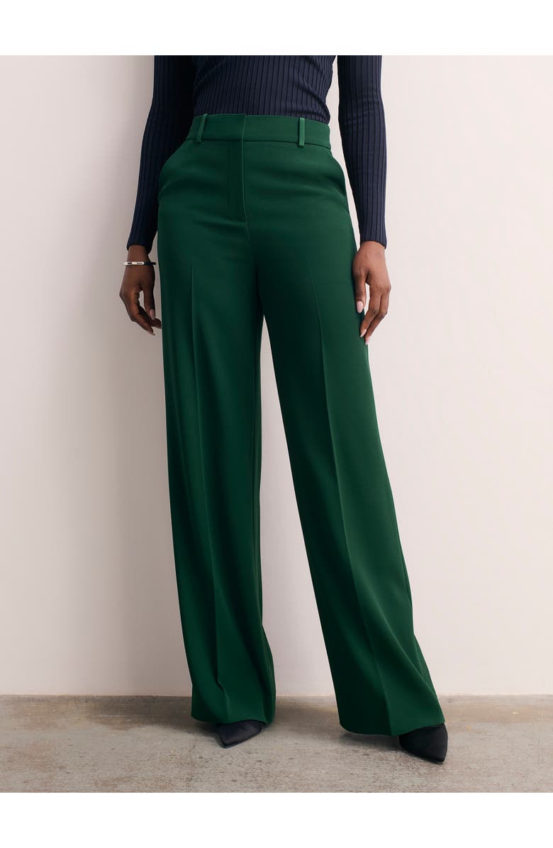 The Fold Adelaide Clever Crepe Pants, Main, color, Green