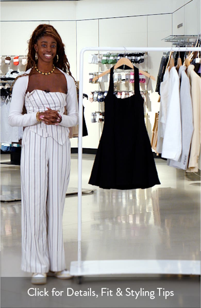 Lilibeth Pleated Halter Minidress, sales video thumbnail