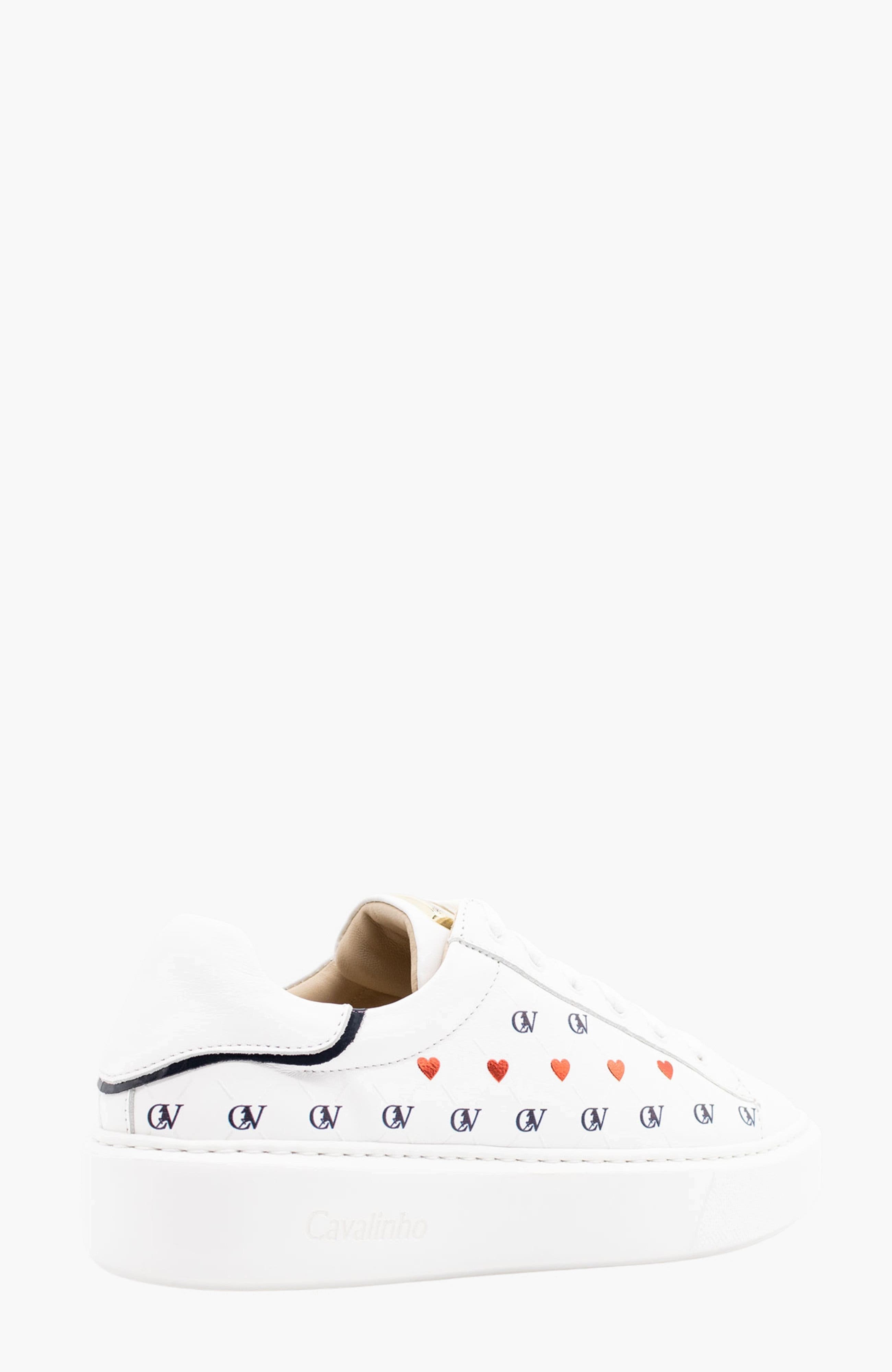 Love Yourself Leather Sneakers, Alternate, color, Navy / White / Red