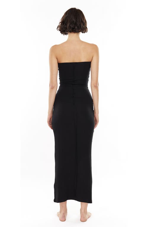 Mother Of All Papper Strapless Maxi Dress In Black