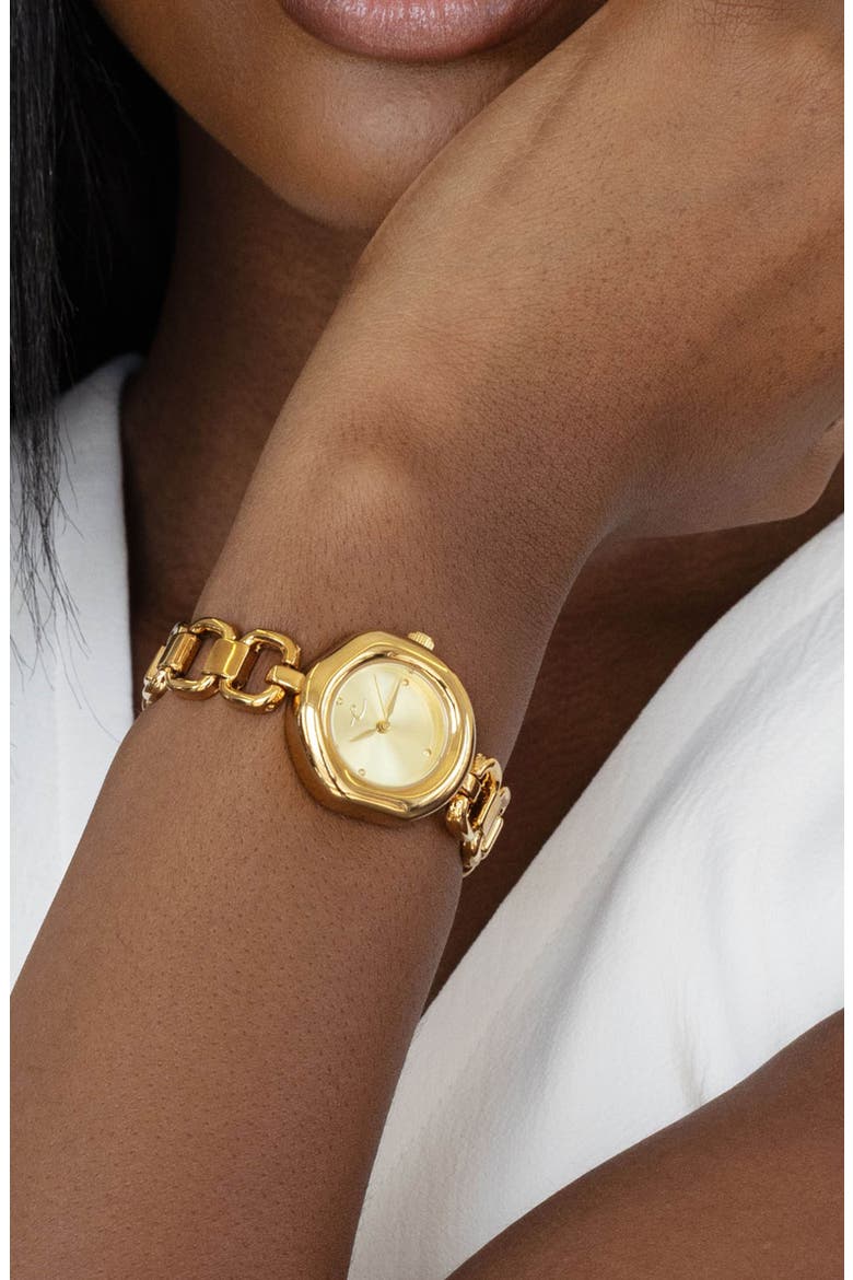 Open Circle Bracelet Watch, Alternate, color, GOLD