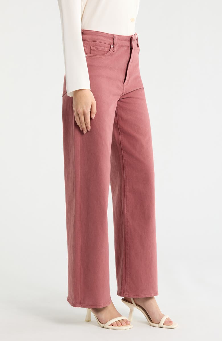 PAIGE Anessa High Waist Wide Leg Jeans, Alternate, color, Vintage Brick Berry
