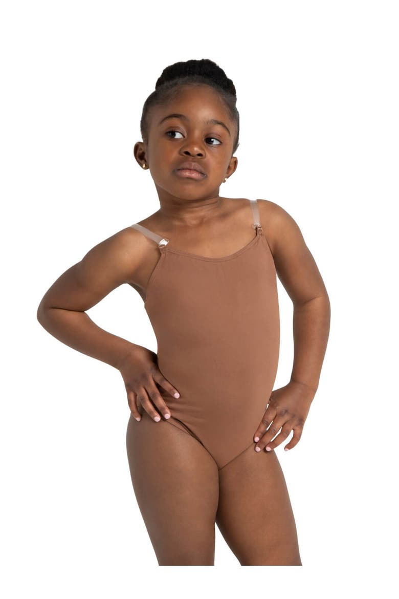 Camisole Leotard w/ Clear Transition Straps, Main, color, brown