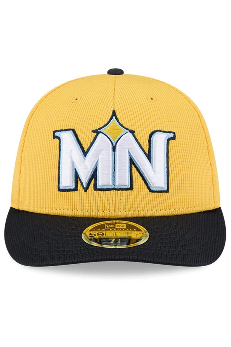 Men's New Era Yellow/Black Minnesota Twins City Connect Batting Practice Low Profile 59FIFTY Fitted Hat, Alternate, color, Yellow