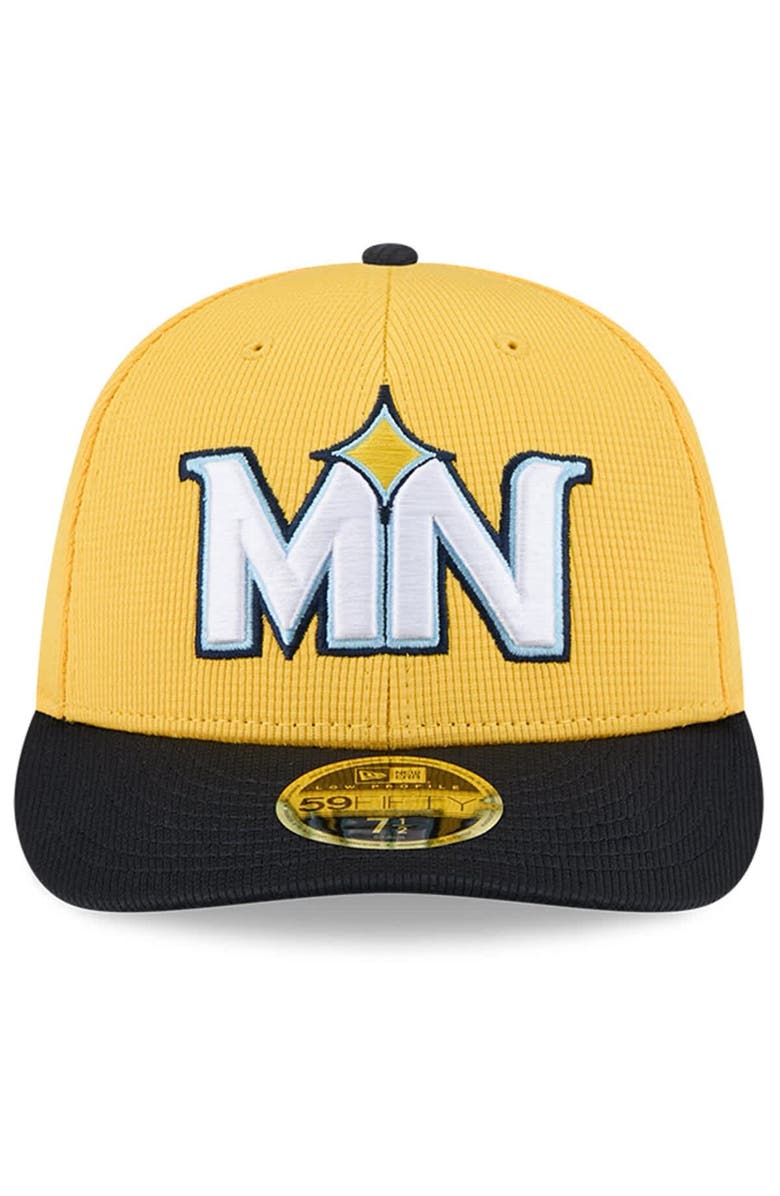 New Era Men's New Era Yellow/Black Minnesota Twins City Connect Batting Practice Low Profile 59FIFTY Fitted Hat, Alternate, color, Yellow