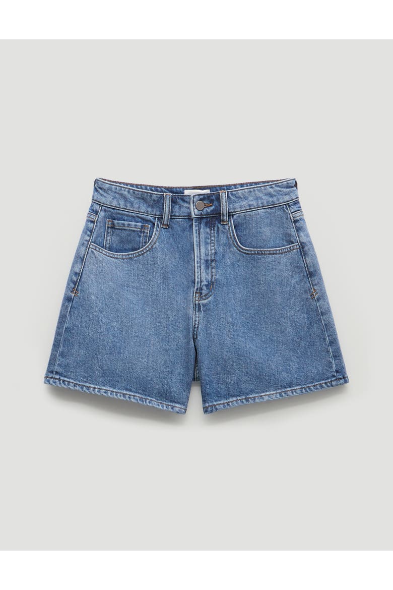 Essential Denim Stretch Shorts, Alternate, color, Light Blue Authentic