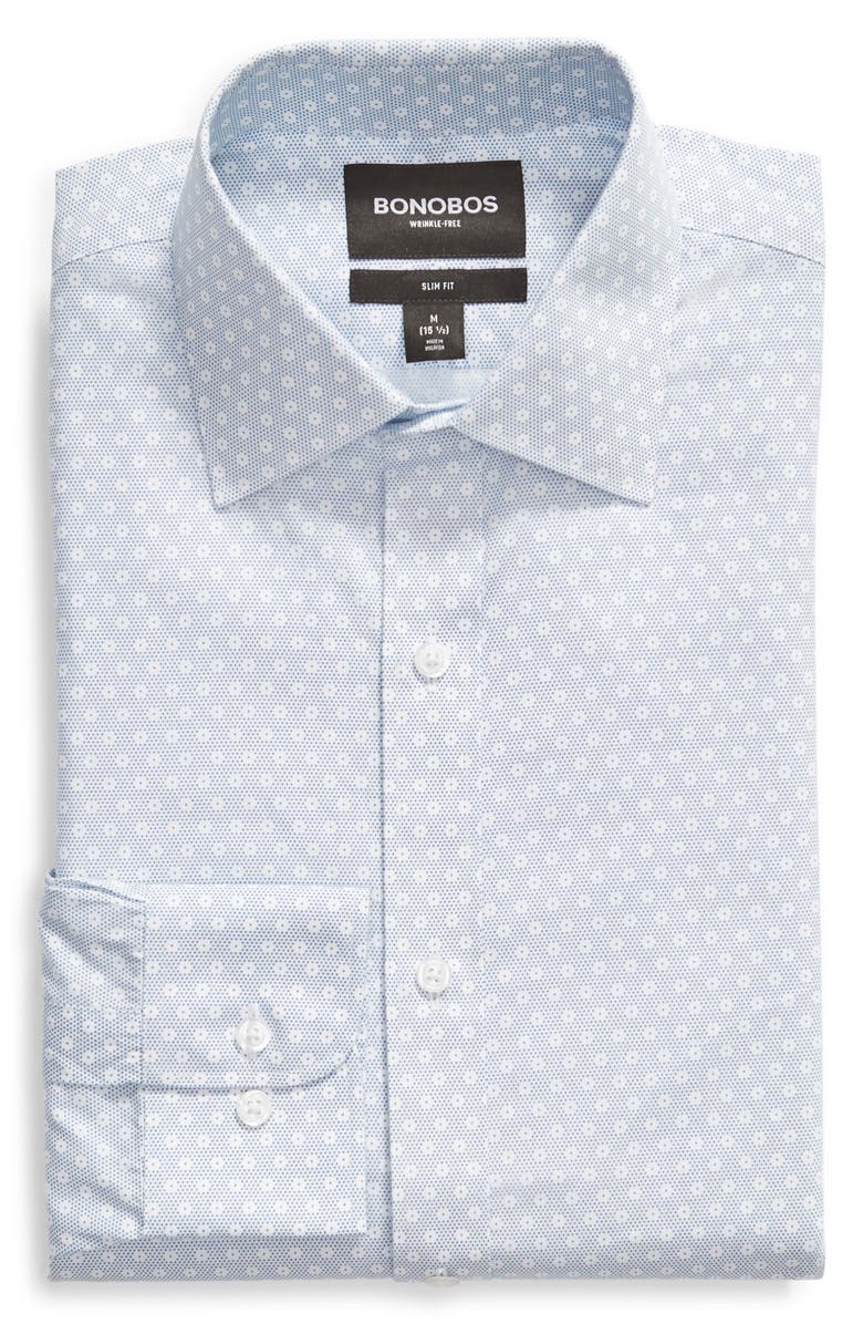 Bonobos Slim Fit Dot Dress Shirt, Alternate, color, 