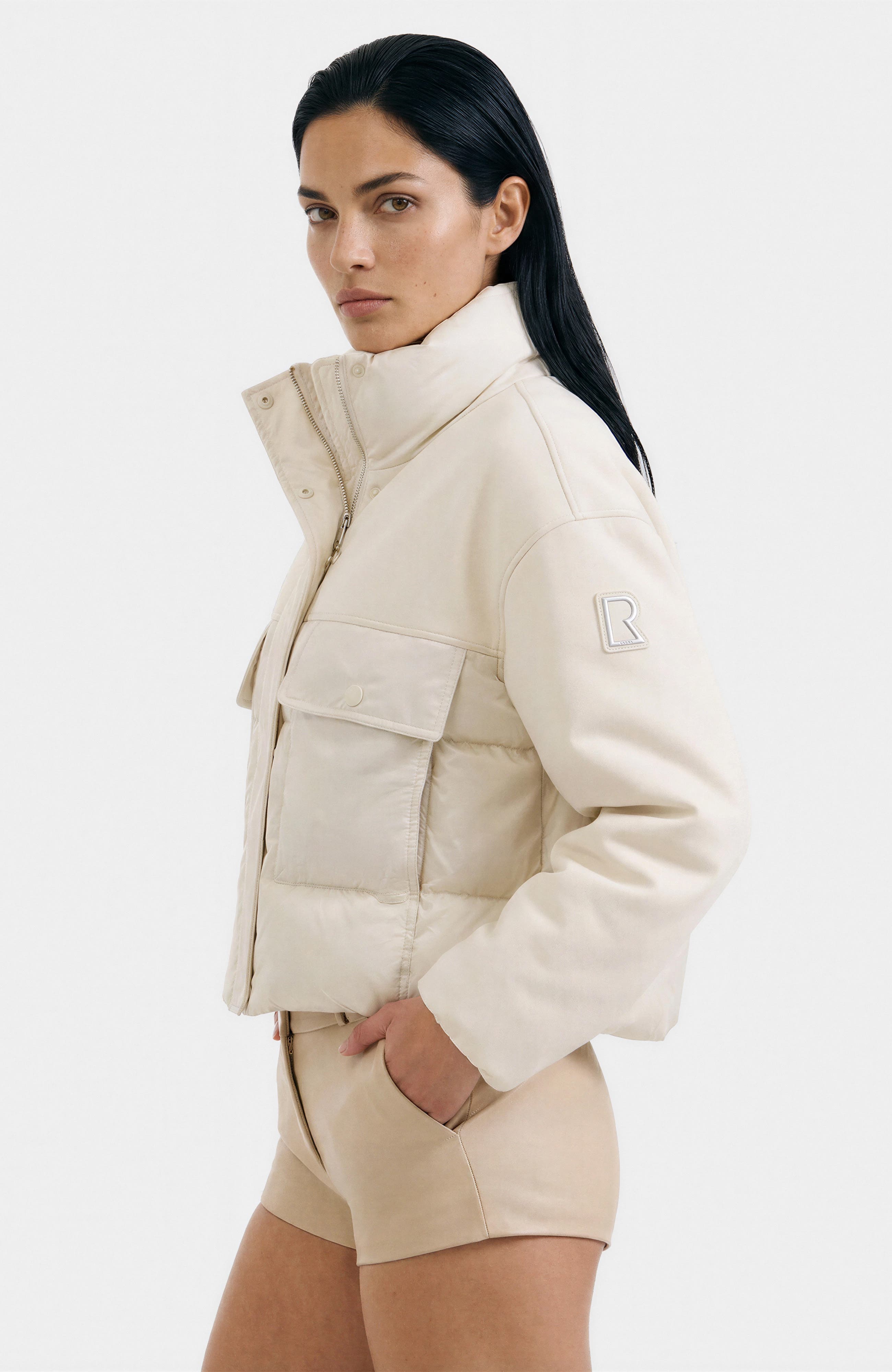 Rome Mixed Media Down Jacket - image 4