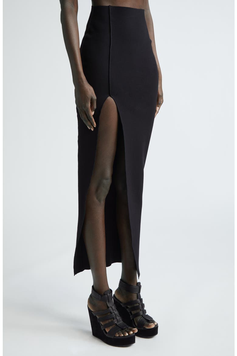 High Slit Asymmetric Maxi Skirt, Alternate, color, 09 BLACK
