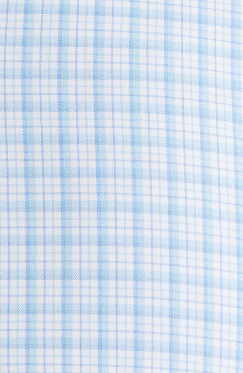 Peter Millar Crown Lite Shadow Check Performance Twill Button-Down Shirt, Alternate, color, Cottage Blue