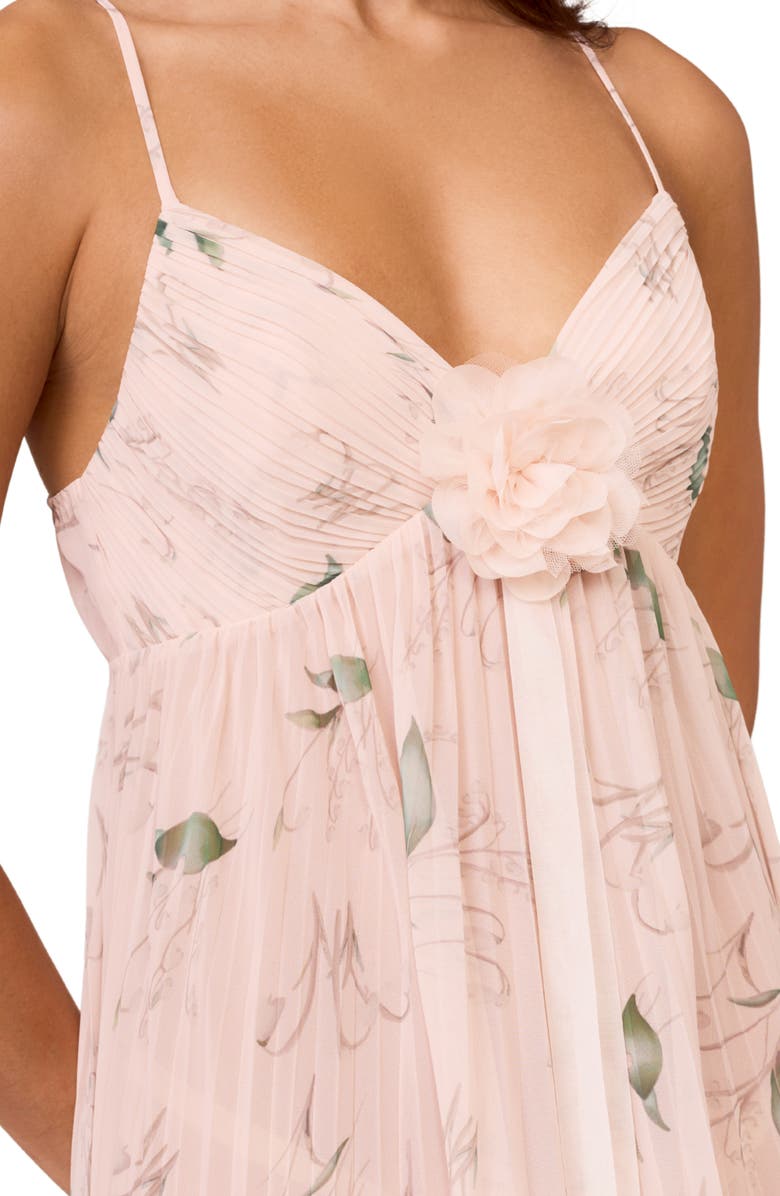 Rya Collection Floral Print Nightgown & Choker, Alternate, color, 