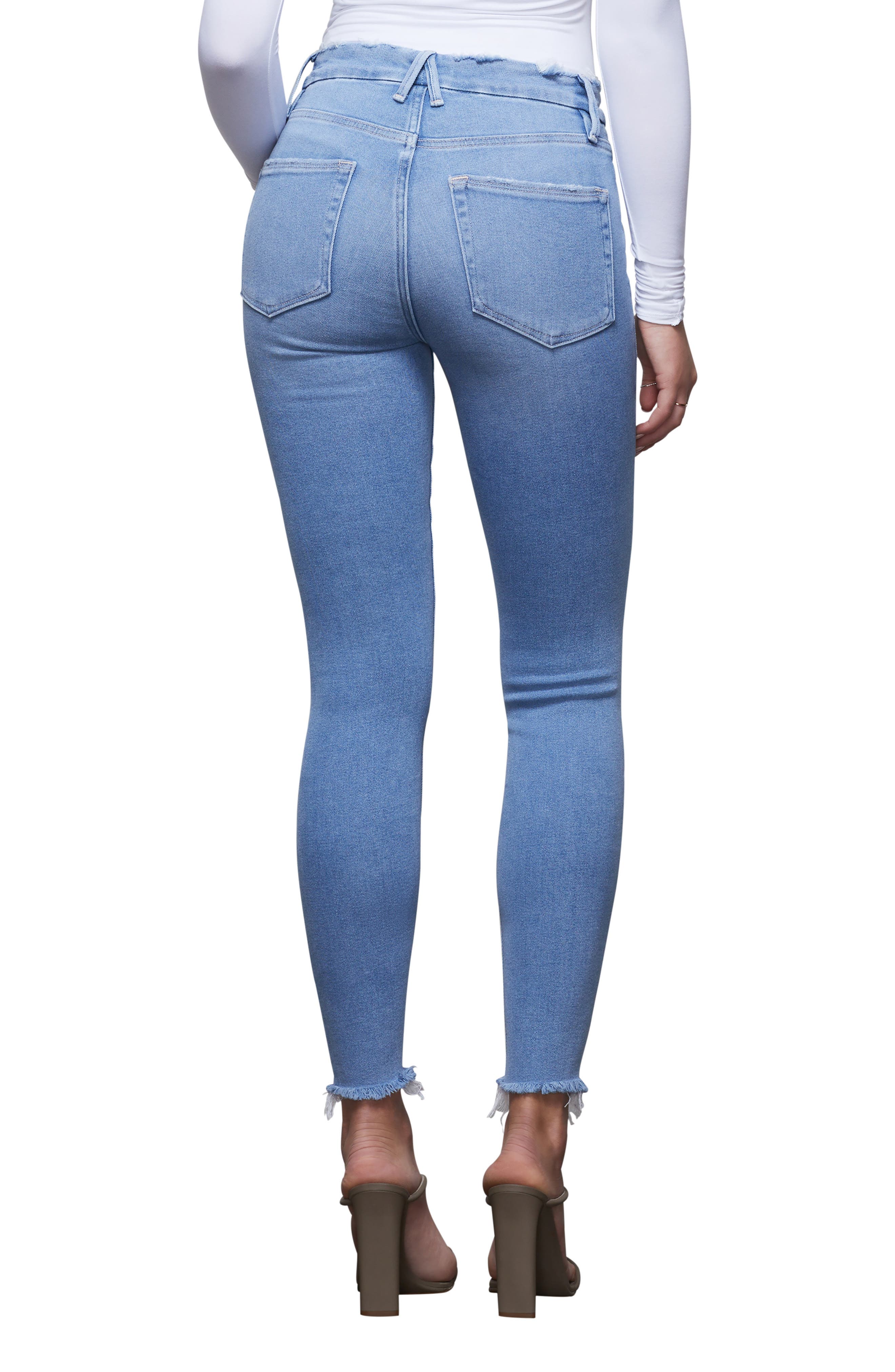 Good American Good Legs High Waist Ankle Skinny Jeans (Women ...