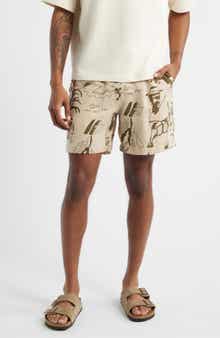Poplan Porto Linen Drawstring Shorts