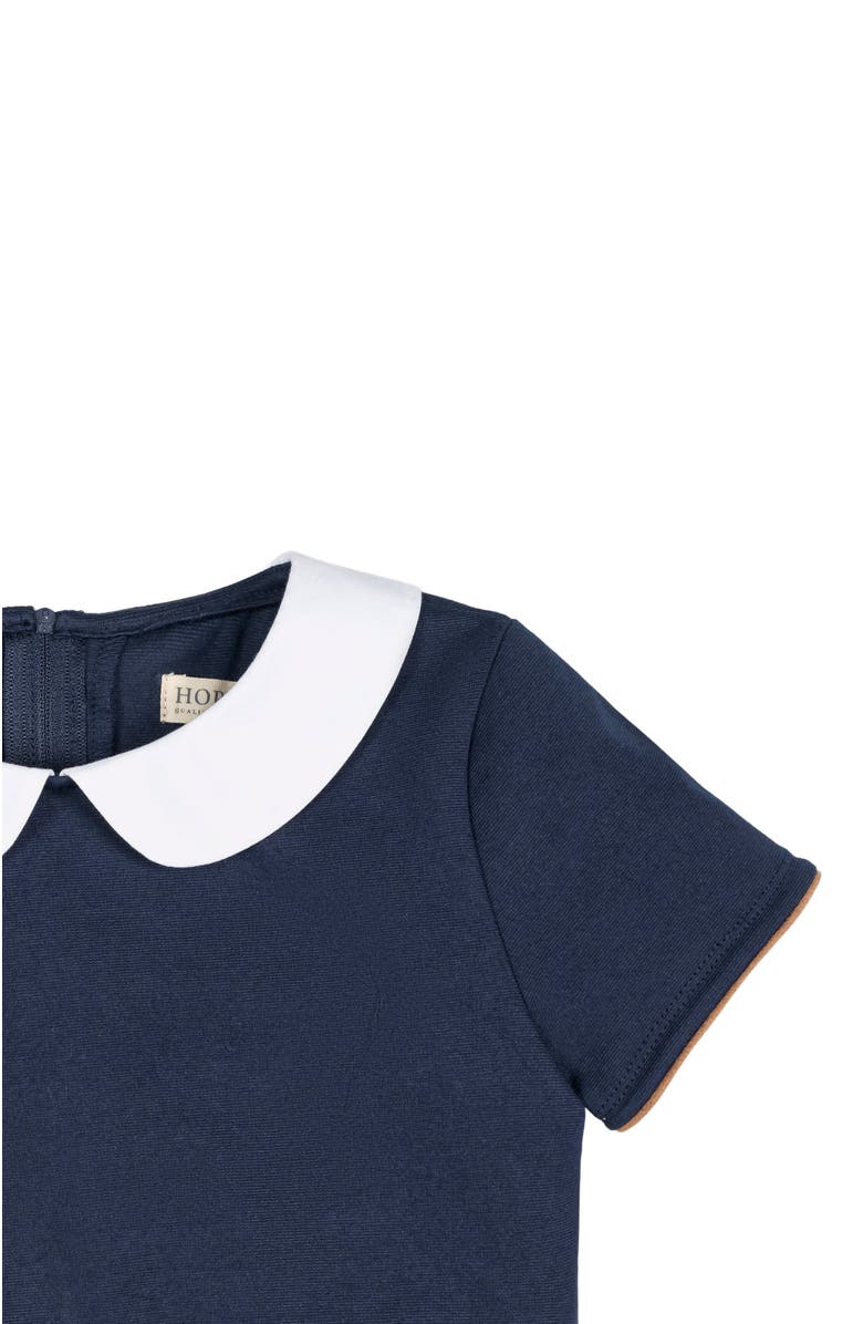 Hope & Henry Girls' Pleated Ponte Dress with Collar, Toddler, Alternate, color, 