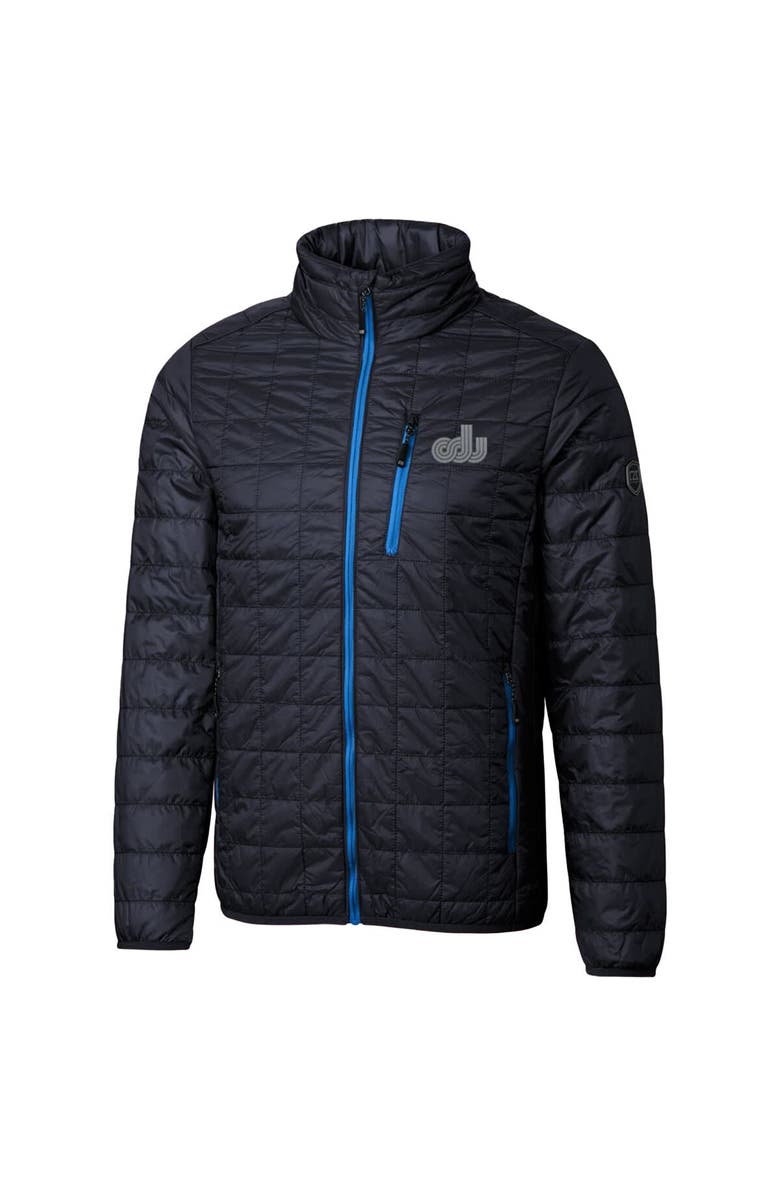 Cutter & Buck Navy Old Dominion Monarchs Primary Team Logo Rainier PrimaLoft Eco Insulated Full-Zip Puffer Jacket, Alternate, color,
